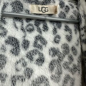 UGG Gray Animal Print Fleece Jacket